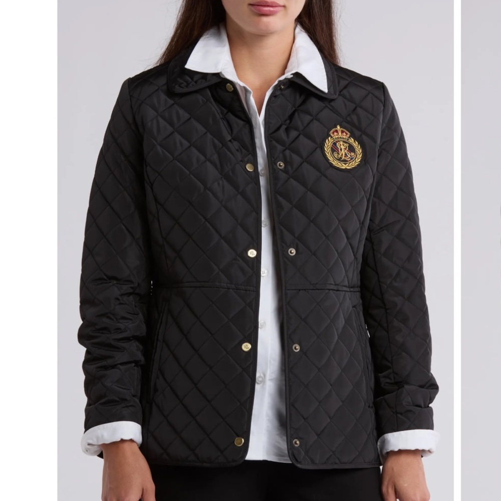 Lauren Ralph Lauren Logo Crest Quilted Jacket